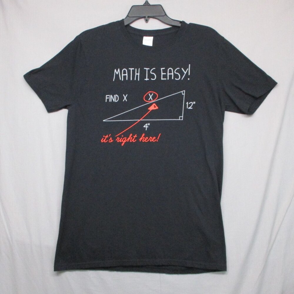 Gildan Math Graphic Print T-Shirt Black Women Size | M